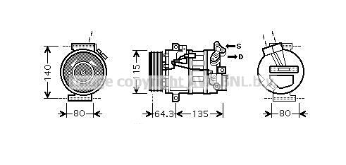 AVA QUALITY COOLING Kompressor,kliimaseade RTK394